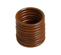 100 Pcs Brown Fluororubber O-Rings 1 x 4.5 x 6.5 mm