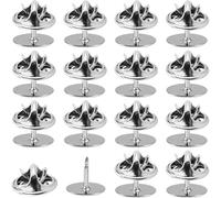 100 Pcs Butterfly Clutch Badge Backs, Metal Pin Backs with Horse Thorn Needle, Secure Locking Lapel Badge Backs Replacement for Pins, Buttons