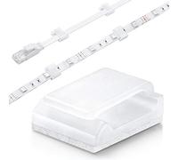 100 PCS Cable Clips Self Adhesive, Electrical Wire Clips Cable Management Clips (for 10mm(3/8") Wide Strip Light) White