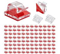 100 Pcs Cable Clips Self Adhesive, Strong Self Adhesive Cable Tidy Wire Clips, Plastic Led String Lights Clips for Hanging Christmas Light Wall Desk Car Home Office (Transparent)