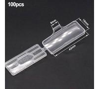 100 Pcs Cable Labels with Ties, Transparent Waterproof for Cable Management, Reusable Plastic Marking Box for Home Office Workshop Use, 30X10/30X20/40X10/40X20mm