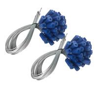 100 Pcs Cable Seals, Numbered Self-Locking Security Tags, Blue Tamper Proof with Steel Wire, 0.07 in Diameter for Trucks, Tankers, Logistics, Anti-Theft