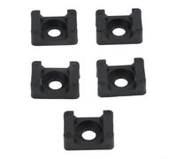 100 Pcs Cable Tie Base Mount Hc-2 M6 Screw Fixing Wire Holder Organizer Black Plastic For Home Office Workshop Cable Management Neat Tidy Solution Heat Resistant Material Long Lasting Use