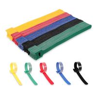 100 Pcs Cable Ties, 8 Inches Reusable Colorful Wire Ties Cable Management Cord, Multi-Purpose Adjustable Cord Organizer, Loop Cables Tie, Cords Organizer for Cables Management