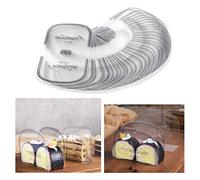 100 PCS Cake Collars, Transparent Cake Wrapping Film Decoration (Rectangle)