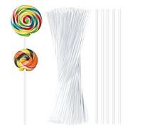 100 Pcs Cake Pop Sticks - 15 cm Clear Acrylic Lollipop Sticks for Cake Pops, Lollipops, Cookies, Chocolates & Desserts