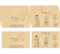 100 Pcs Candle Care Instruction Card 2x3.5 Inch How to Care for Handmade Soy Wax and Coconut Wax Scented Essential Oil Candle Safety Instructions Guide (Brown)