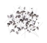 100 Pcs Candle Wick Low Smoke Pre-Waxed Natural Cotton Core for Candle Making Xmas Decoration Candle DIY Tealight - White, 30mm