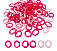100 Pcs Candy Color Hair Bands, Pink Hair Ties for Girls, Baby Bobbles, Toddler Accessories, Mini Elastic Ties for Kids Durable, Stretchy, Gentle on Hairs, Perfect for Daily Use and Styling