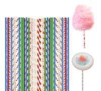 100 Pcs Candy Floss Sticks Candy Floss Sugar,Cute Straws Cones Beautiful Dessert Accessories Cotton Candy Supplies, Sugar and Cones Supplies Suitable for Wedding Party Birthday Candie Lively Parties