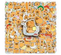 100 Pcs Capybara Graffiti Stickers for Water Bottles,Guitar,Bicycle,Laptop,Skateboard,Computer,Beaver Animal Cute Style Stickers Waterproof Vinyl,Scrawl Decoration for Girls Boys Children Teens