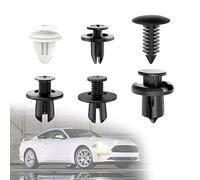 100 PCS Car Bumper Retainer Clips, Car Push Retainer Clips, Car Door Trim Panel Fender Clips, Universal Nylon Fender Retainer Clips, Auto Push Pin Rivets Set with Removal Tool Suitable for Most Models