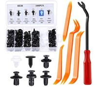 100 Pcs Car Retainer Clips, Car Body Fastener Rivet Trim Clips, Car Clips Set with Push Retainer Clips, Fastener Remover, Universal Auto Trim Removal Tool for Car Panel Trim & Maintenance