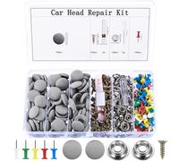 100 Pcs Car Roof Repair Kit, Car Roof Headliner Repair Button, Headliner Snap Rivets, Auto Roofs Snap Screws with Push Pins Positioning Pins for All Cars Roofs Fixed, Contains Rich Accessories