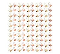 100 Pcs Cat Shape Clips, Mini Metal Paper Clamps with Hollow Design, Gold and Rose Gold Small Office Clips for Documents Tickets Cards, Fun Decorative Stationery