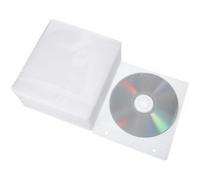 100 Pcs CD Sleeves DVD Sleeves Double Sided Refill Plastic DVD Storage Cases with Clear Window for Blank CD Storage 5.7x5.1 Inch