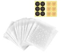 100 PCS Cellophane Bags, Small Cellophane Sweets Cookies Bags, Self Seal Clear Adhesive Plastic Bag with Stickers for Candies, Cookies & Party Favors(10 x 10cm)