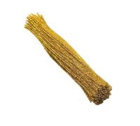 100 Pcs Chenille Stem Pipe Cleaner Plush Metal Wire Sticks For Educational DIY Craft Supplies Toy Craft(Gold)