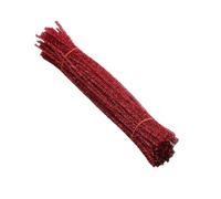 100 Pcs Chenille Stem Pipe Cleaner Plush Metal Wire Sticks For Educational DIY Craft Supplies Toy Craft(Red)