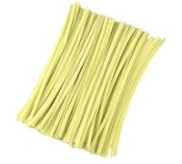 100 Pcs Chenille Stems DIY Anvil Wire Craft Pipe Creative Hobby Children Plush Stick Sticks For DIY(Yellow)