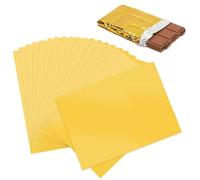 100-PCS Chocolate Bar Wrappers: Chocolate Wrappers Aluminum Foil Sweet Wrappers Chocolate Bar Packaging Personalised Chocolate Wrappers for Bars Gold Chocolate Foil Wrappers