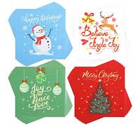 100 Pcs Christmas Napkins Snowman Paper Napkins Merry Christmas Tree Snowflake Cocktail Napkins Xmas Elk Guest Paper Towel for Winter Holiday New Year Family Gathering Party Supplies