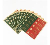 100 Pcs Christmas Stickers Merry Christmas Tree Stickers Seals Labels Thank You Sticker Labels Patterned Holiday Trees Christmas Stickers Useful and Practical