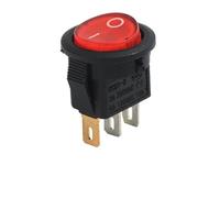 100 PCS Circular Ship type switch with lamp 3 Pin/2 Pin KCD1-105 Second and Third Gear Rocker Switch with Light IDGTTLDF(15mm RL 3 F 2 G)