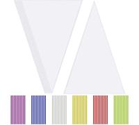 100 Pcs Clear Cone Bags 30x16cm Sweets Cellophane Treat Bag for Baking, Candy, Cookie, Displaying, Wrapping