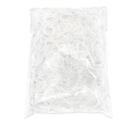 100 Pcs Clear Mini Hair Elastics,Clear Elastic Hair Bands, Soft Small Hair Bands for Women, Kids, Braids, and Beards with Storage bag