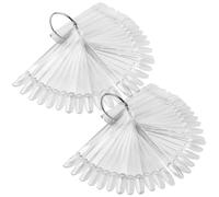 100 PCS Clear Nail Swatches | Round-Shaped Nail Swatch Sticks | Perfect for Nail Art Display and Color Comparison | Reusable and Durable Plastic