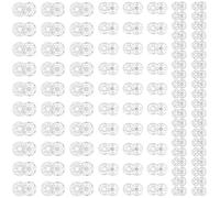 100 PCS Clear Plactic Snap Fasteners, 3 Sizes Plastic Sew on Snaps for Clothing, Round Clear Sew-On Snap Buttons for Shirts Sewing DIY Craft (40 Sets/7mm, 30 Sets/10mm, 30 Sets/15mm)