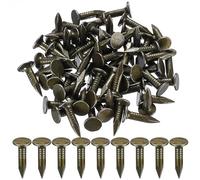 100 Pcs Clout Nails 20mm, Shed Roof Roofing Felt Nails Tacks, Large Head Alloy Steel Roofing Felt Pins for Securing Outdoor Woodwork Fence Construction Roof Tiles Shed Felt Roofing Nails
