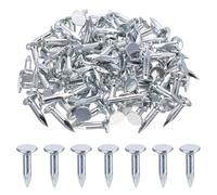 100 Pcs Clout Nails 20mm, Shed Roof Roofing Felt Nails Tacks, Large Head Alloy Steel Roofing Felt Pins for Securing Outdoor Woodwork Fence Construction Roof Tiles Shed Felt Roofing Nails