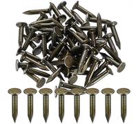 100 Pcs Clout Nails 25mm, Shed Roof Roofing Felt Nails Tacks, Large Head Alloy Steel Roofing Felt Pins for Securing Outdoor Woodwork Fence Construction Roof Tiles Shed Felt Roofing Nails