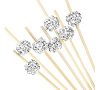 100 Pcs Cocktail Picks Resin Flamingo Party Supplies Hawaiian Decorations Summer Toothpicks for Appetizers Food Fruit Birthday Luau Tropical Party