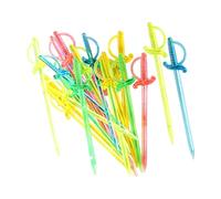100 Pcs Cocktail Sword Picks Sticks, Retro Pirate Swords Plastic Food Flags Reusable Cocktail Sticks for Fruit, Olives, Cake Cubes, Desserts, Cheese for Party