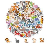 100 Pcs Colorful Animal Stickers, Cute Aesthetic Sticker Pack for Scrapbooking, Art, Crafts, MacBook, Skateboard, Luggage, Phone Cases, Laptop Stickers, Bumper Stickers