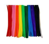 100 Pcs Colorful Chenilles Stems Fuzzy Stick Pipe Cleaners Soft Bend Stick Art Supplies Kids Toy For Craft Room