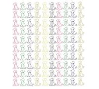 100 Pcs Colorful Paper Clips Cats Shaped Decorative Paper Clips Animal Bookmarks Lovely Dog Shaped Marking