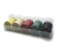 100 Pcs Colorful Poker Chip, Denomination Chips Set with Storage Box, Plastic Counters Disks and Learning Math Counting for Card Blackjack Games, Homes Parties, Texas Hold’em