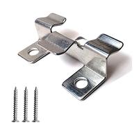 100 Pcs Composite Decking Clips, Fastener Board Clip Stainless Steel, Composite Decorative Plate Hidden Fixing Fastener Metal Clip with Black Screw Flush Mounting Bracket