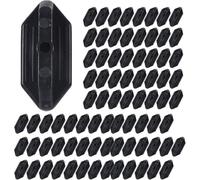 100 Pcs Composite Decking Clips, Invisible Fixings for WPC Boards, High Strength Plastic Spacers, Weather Resistant Fasteners for Easy Assembly, BlackPractical Design and Durable