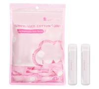 100 PCS Compressed Towel with 2 Carrying Cases - Mini Tablets Disposable Portable Face Towel Cotton Coin Tissue for Travel, Camping,Hiking,Sport,Beauty Salon,Home Hand Wipes & Other Outdoor Activities