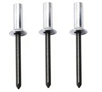 100 Pcs Countersunk Aluminum Blind Rivets, 4mm Closed End Pop Rivets with Flat Head for Metal Wood Plastic, Indoor Outdoor Fixings(4x12mm)
