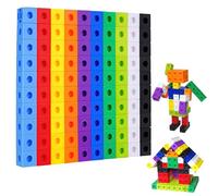 100 Pcs Counting Blocks Maths for Children Counting Cubes with 10 Colours Maths Cubes Building Blocks Maths Counters for Kids Connecting Toys Linking Cubes for School & Home Early Maths Learning