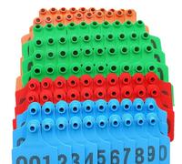 100 Pcs Cow Ear Tags, Plastic Livestock Animal Ear Tags for Cows Goats Sheep Pig Animal Identification Earring Tags Mixed Color 101-200