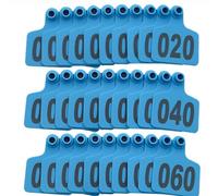 100 Pcs Cow Ear Tags, Plastic Livestock Animal Ear Tags for Cows Goats Sheep Pig Animal Identification Earring Tags Blue 701-800