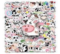 100 Pcs Cow Stickers for Laptop Water Bottles,Bicycle,Skateboard,Computer,Cow Animal Cute Style Decorative Stickers Waterproof Vinyl,Graffiti Stickers for Girls Boys Children Teens