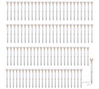 100 Pcs Crystal Ballpoint Pens, Elegant Diamond Pen with Rose Gold Accents, Smooth Writing Black Ink, 6.3 in Lightweight Plastic Pen for or Women Bridesmaid Wedding Office